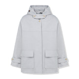 ウールブレンドフィールドフードコート / WOOL BLENDED FIELD HOOD COAT OATMEAL