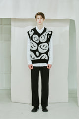 CRUSHED SMILE KNIT VEST (6538803314806)