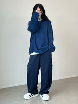 W Round Knit Cardigan
