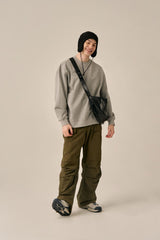LETTERING LOGO BASIC SWEATSHIRT - GRAY