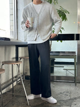 メトウールピンタックワイドスラックス / Meto wool pintuck wide slacks (2 colors)