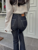 NON-FADE DENIM BOOTCUT PANTS