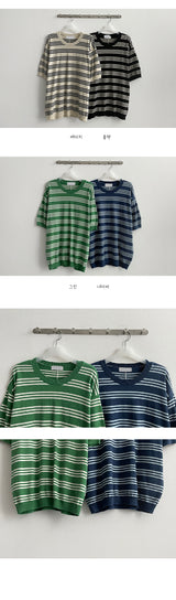 ビンカダンショートスリーブニットウェア / Vinkadan Gara Short-Sleeved Knitwear