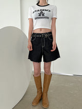 アカデミークロップTシャツ / Academy Crop T-shirt (4color)