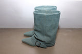 Hug belt boots _Sage denim