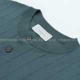 RO ウォッシャブルリネンVネックヘンリーネックニットウェア / VネックRO Washable Linen V-Neck Henley Neck Knitwear (6 colors)