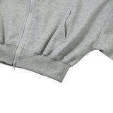 MUCENT DENVER 2-WAY CROP HOOD ZIP-UP WOMEN (Black, Gray)