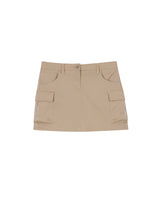 バータックカーゴミニスカート / BAR TACK CARGO MINI SKIRT BEIGE