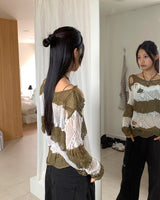 Bild Vintage Damage Stripe Long-Sleeved Knitwear