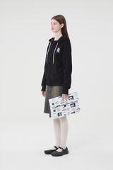 ウィティーバニーフーディージップアップ／WITTY BUNNY HOODIE ZIP UP [BLACK]