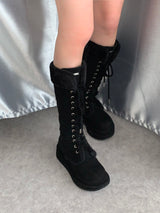 [MADE] Winter Angel Fur Boots (Dark Black)