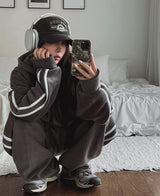 (UNISEX) ドスフリースストリングフード