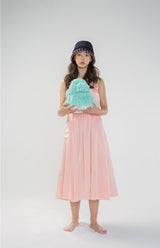 (핸드메이드) 핑크-네이비-햇 / (HANDMADE EMBROIDERY) PINK-NAVY-HAT (6656020873334)