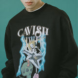ROCKING SKELETON SWEATSHIRT BLUE(CV2CSUM462A) (6685210280054)