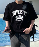 JR ユニバーシティプリンティングルーズフィットTシャツ
