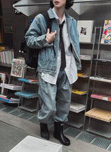 ハイピンタックワイドデニム (2 color)