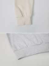 Embroidery Lettering Crop Sweat Shirt (3color)