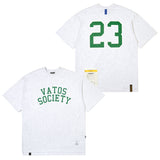 23 カレッジオーバーサイズTシャツ / 23 COLLEGE OVERSIZED T-SHIRTS WHITE MELANGE / NAVY