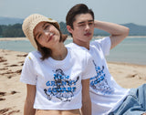 【OUTLET】グランマプリントレギュラーフィットTシャツ BLUE