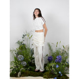 バックレースアップトラックトップ / BACK LACE-UP TRACK TOP - WHITE