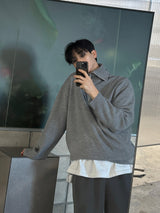 ニコルソンハーフジップアップニット