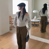 [MADE] Pron Pitch Napping Cotton Banding Long Wide Pants