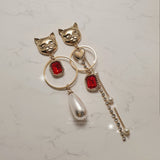 メルビーザキャットシリーズ - パーティークイーンピアス / Melbie The Cat Series - Red Party Queen Piercing