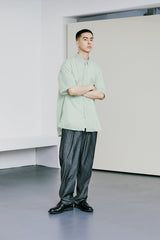 ストライプコンフィールーズフィットシャツ / STRIPE COMF LOOSE FIT SHIRT GREEN