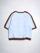 バーシティハーフフットボールスウェットシャツ / VARSITY HALF FOOTBALL SWEATSHIRTS-CYAN