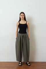 SOLAR PIGMENT BALLOON SWEAT PANTS (Khaki) / ソーラーピグメントバルーンスウェットパンツ