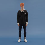 BASIC V NECK  KNIT SWEATER_BLACK (6610795430006)