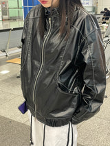 Sewing two-way leather jacket