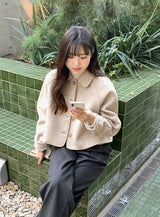 [SHOPPERMADE] ブロンドウールショートコート (3color)