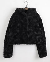 [MADE] Haong Black Rabbit Fur Hoodie Jumper