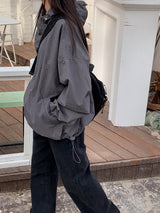 WR Loose 2WAY Hood Wind Breaker (7color)
