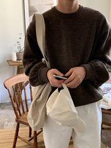Nus.デーンカシミアブラウンニット