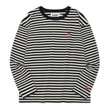 チェリーストライプロングスリーブTシャツ／CHERRY STRIPE LONG SLEEVE T-SHIRT [SALMON PINK]
