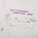 WITTY BUNNY CAMPING GRAPHIC CROP T-SHIRT [LIGHT LAVENDER]