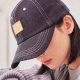 VA Square Denim Label Ballcap / Black Blue