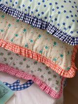 Candy Pop Checkered Frill Mini Cushion Cover Baby Pillow