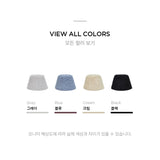 Fur Long Label Boucle Drop Bucket Hat Blue