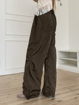 ティニャシャーリングナイロンツーウェイロングジョガーパンツ/Tinya Shirring Nylon Two-Way Long Jogger Pants