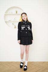 set tweed romantic jacket skirt black (6688681787510)