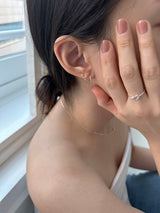 [92.5silver] ラインハートワンタッチピアス