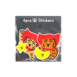 HERO TIGER 4PCS STICKERS (6538533109878)