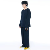 ウーヴンTシャツネービー