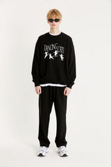 ダンシングキャッツスウェットシャツ / 25P DANCING CATS SWEAT SHIRTS_BLACK