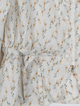 レースボタンパフブラウス / Lace Button Puff Blouse (2colors)