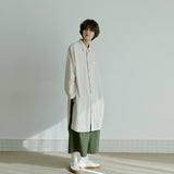 リネンロングシャツ / unisex linen long shirts beige