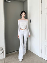 912. ツーウェイオフコルセットTシャツ / 912. two-way off corset T (3color)